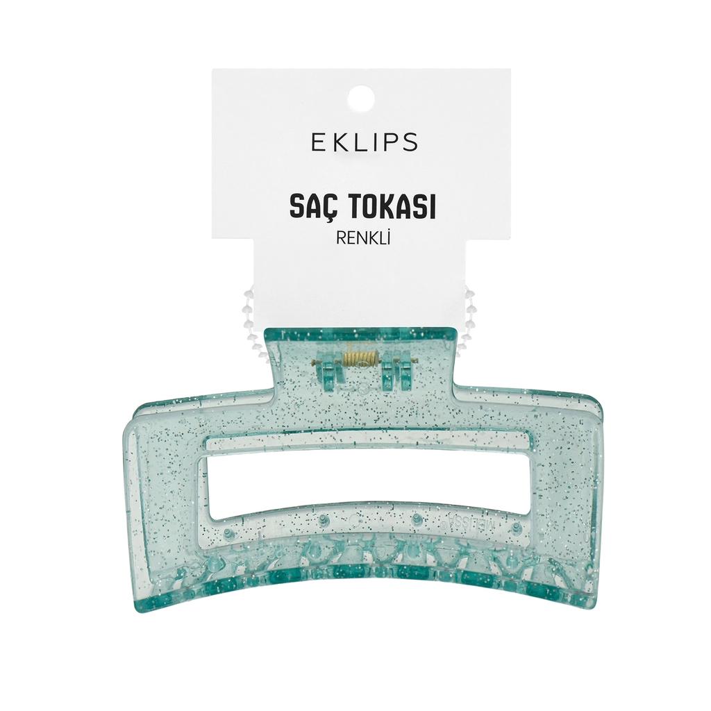 Eklips Rectangular Claw Clip Glittery Green Hair Accessory by Beauty Care Bag