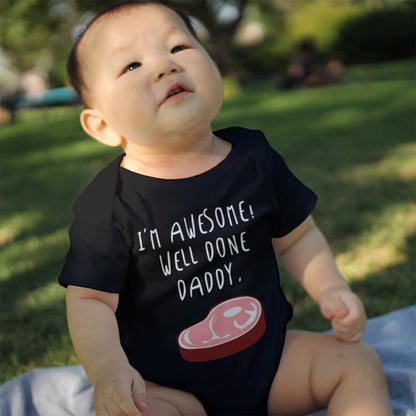 I'm Awesome Well Done Daddy Baby Onesie by Teal Tiger