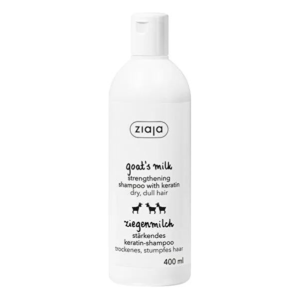 Ziaja Goat Milk Shampoo with Keratin: Nourishing, Moisturizing & Gentle, Silicon & Paraben Free, Promotes Healthy Hair Growth - 400 ml by Beauty Care Bag
