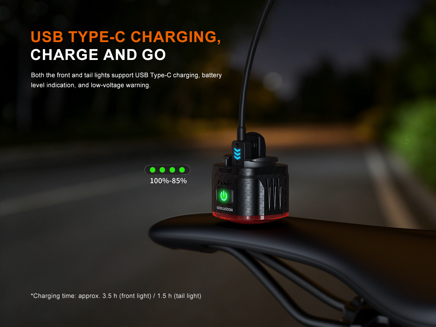 Fenix BC28R Smart Head & Tail Bike Light Combo by Fenix Store