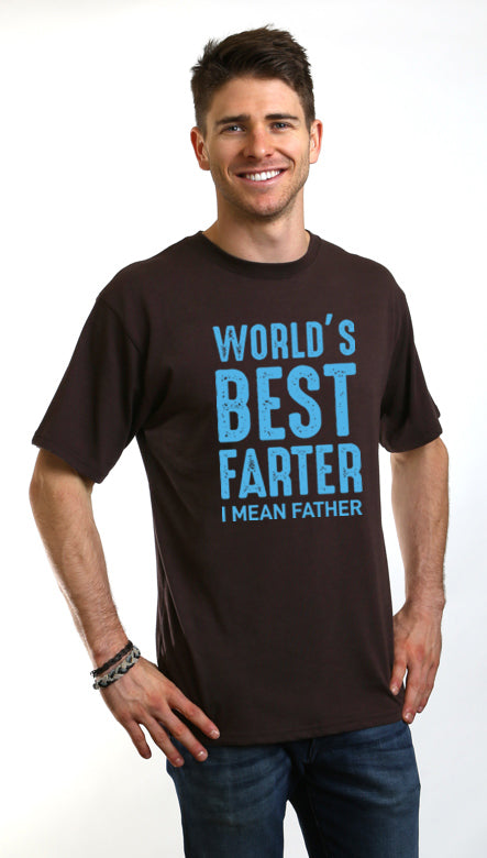 World's Best Farter men's bamboo graphic T-shirt – view 4