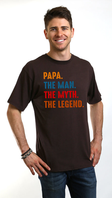 Papa, the Man, the Myth, the Legend men's bamboo graphic T-shirt – view 3
