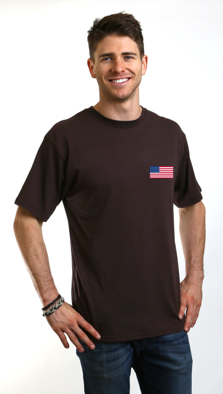 American Flag men's bamboo graphic T-shirt – view 2