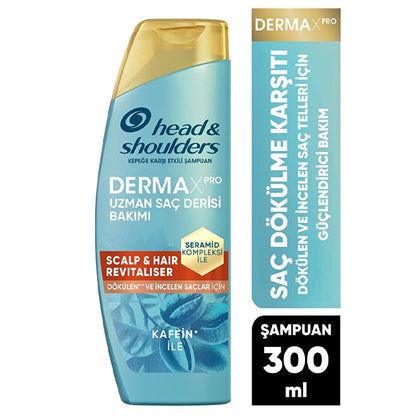 Head & Shoulders DermaXPro Anti-Dandruff & Hair Loss Shampoo: Revitalize Scalp with Caffeine & Ceramide for Thicker, Healthier Hair by Beauty Care Bag