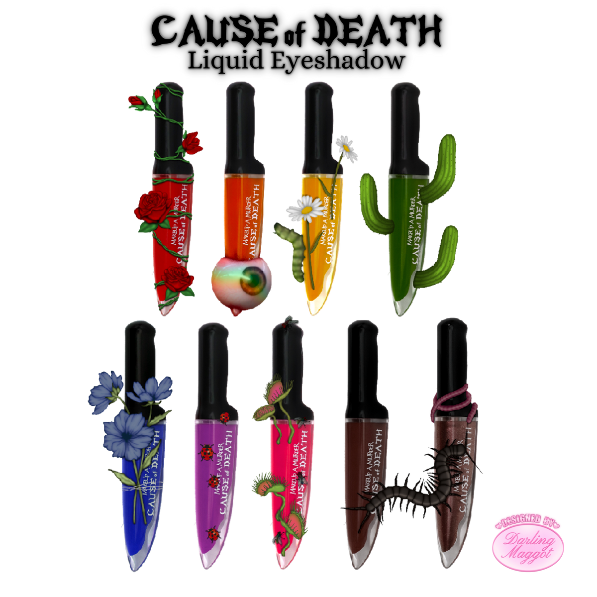Cause of Death Liquid Eyeshadows: Singles by Makeup A Murder, INC