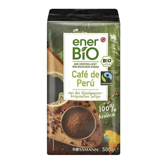 Enerbio Organic Ground Coffee - Fair Trade, 100% Arabica, Peruvian - 500g by Beauty Care Bag