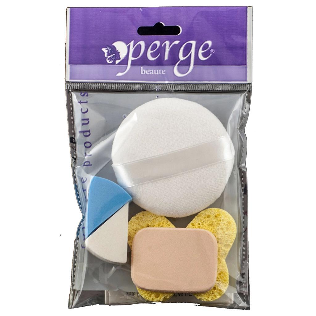 Perge Makeup Sponge Set for Flawless Blending, 3-Piece by Beauty Care Bag