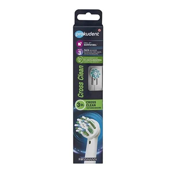 Prokudent Electric Toothbrush Replacement Heads - Cross Clean for Oral-B Genius, Pro & Vitality - 3 Pack - Superior Cleaning & Gum Protection by Beauty Care Bag