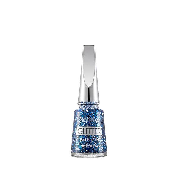 Flormar Glitter Nail Polish GL07 - 11 ml - Sparkly Nail Enamel for Creative Nail Art by Beauty Care Bag