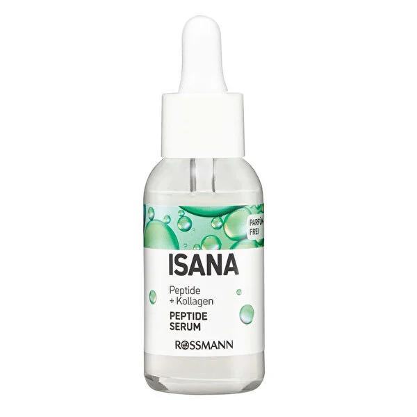 Isana Anti-Aging Serum with Peptides, Collagen & Hyaluronic Acid - Fragrance-Free, Dermatologically Tested - 30ml by Beauty Care Bag