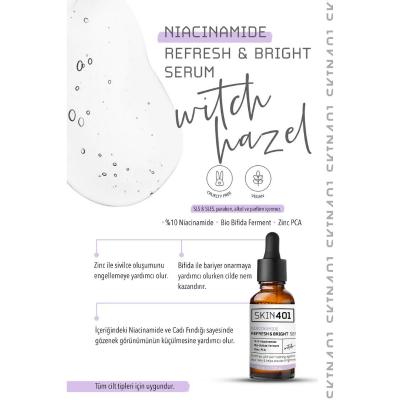 Skin401 Niacinamide Refresh Bright Serum 30ml - Brightens, Hydrates, and Minimizes Pores - Vegan & Cruelty-Free by Beauty Care Bag
