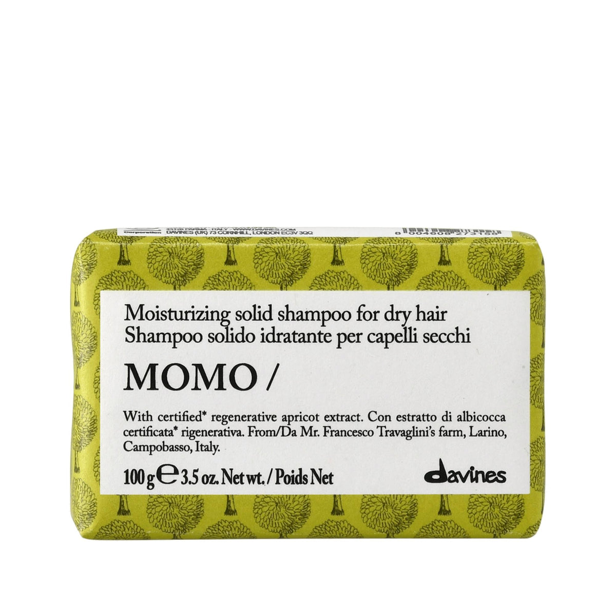 Davines Momo Moisturizing Shampoo Bar for Dry Hair 100g by Beauty Care Bag