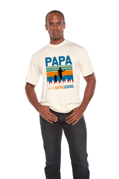 Papa Man, Myth, Legend men's bamboo graphic T-shirt – view 4