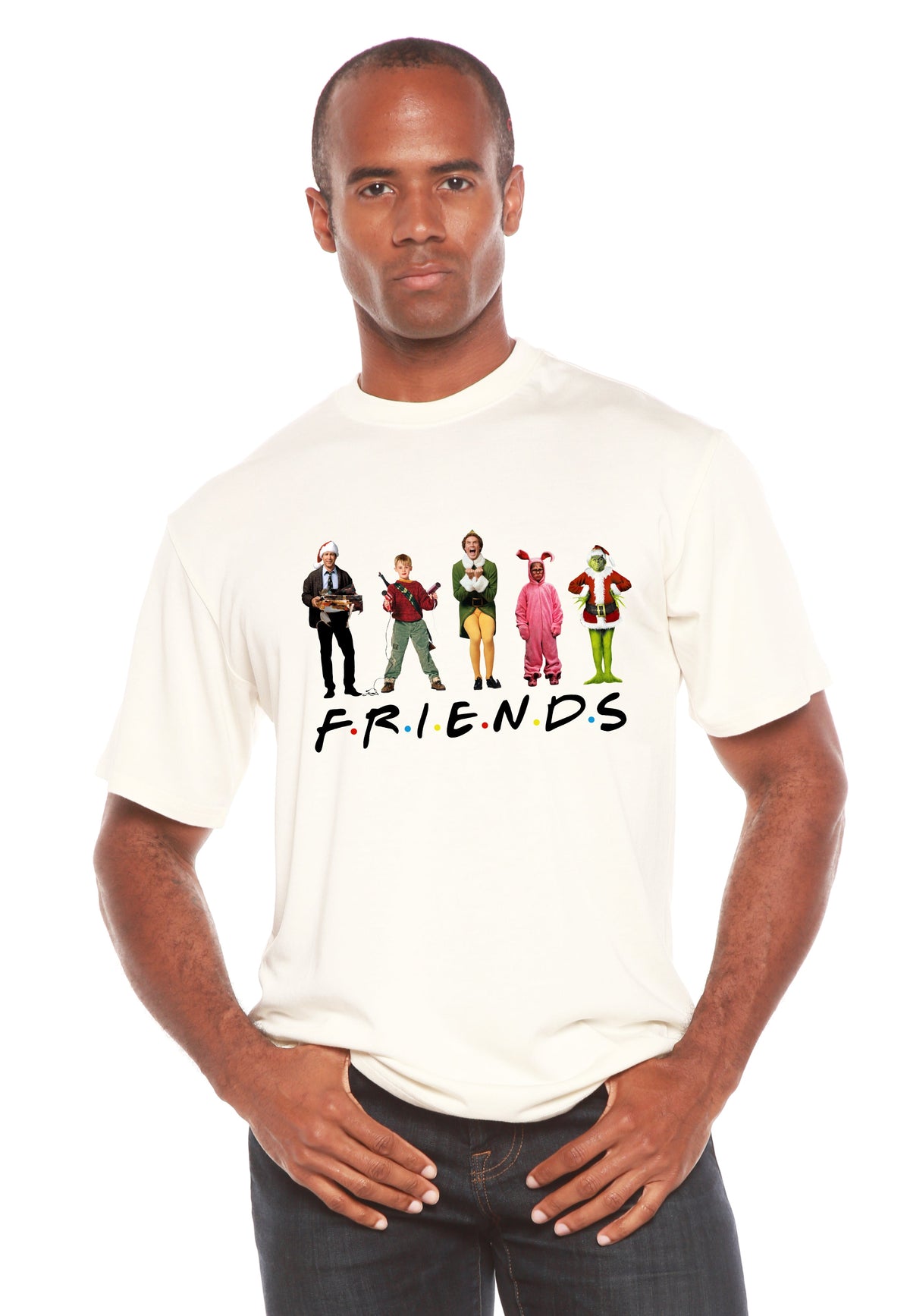 Funny Christmas Movies men's bamboo T-shirt – view 2
