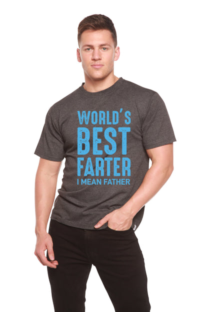 World's Best Farter men's bamboo graphic T-shirt – view 2