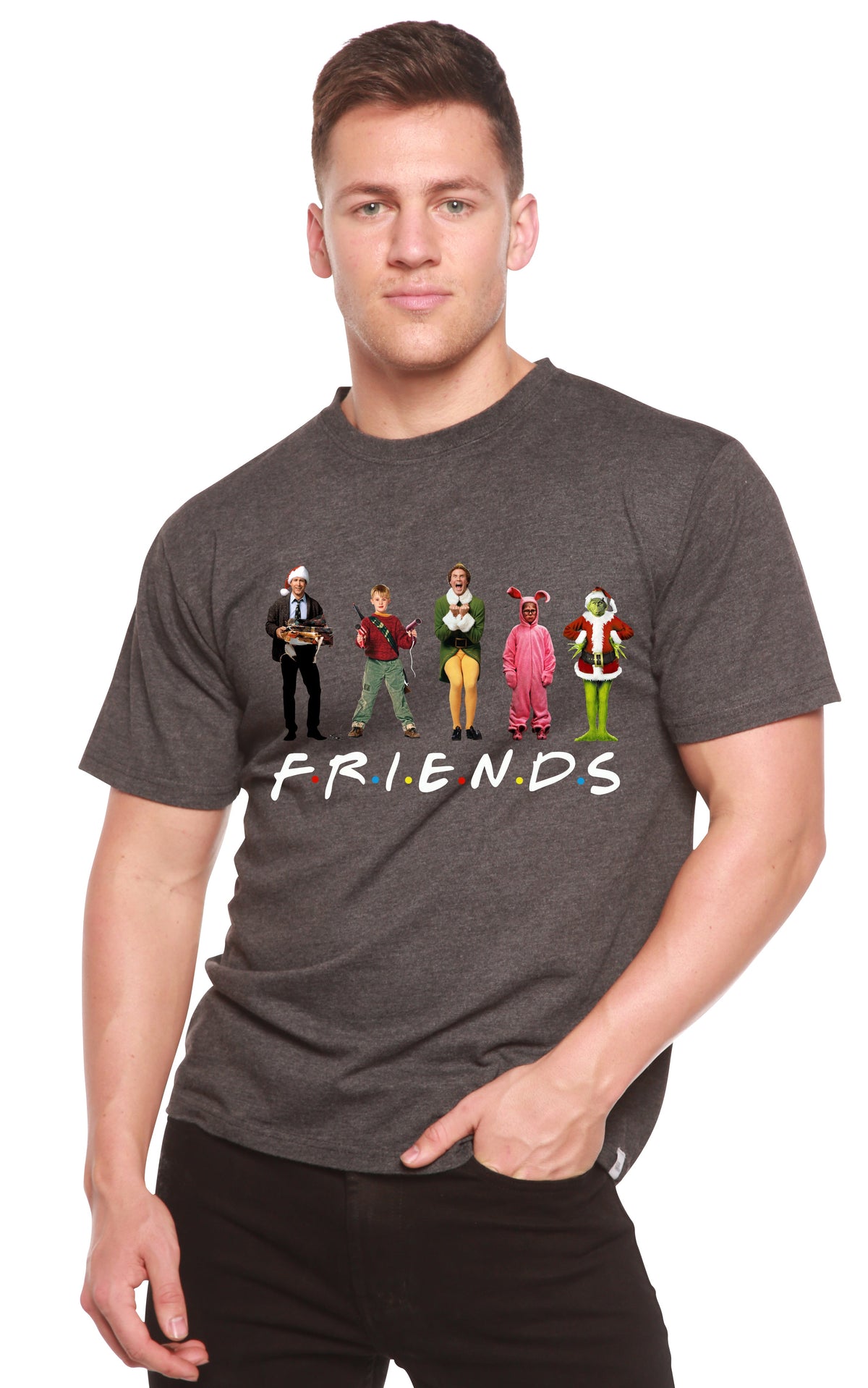 Funny Christmas Movies men's bamboo T-shirt – view 5