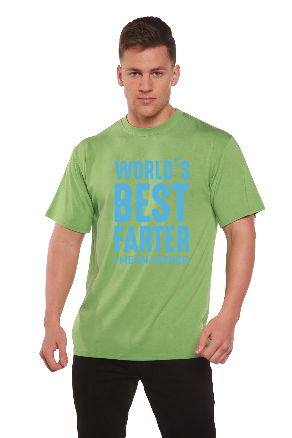 World's Best Farter men's bamboo graphic T-shirt – view 6