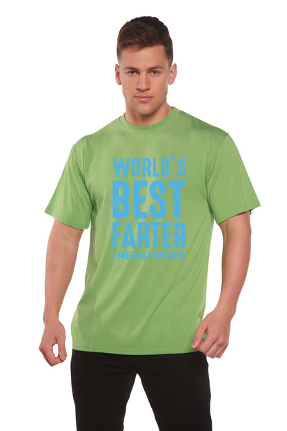 World's Best Farter men's bamboo graphic T-shirt – view 6
