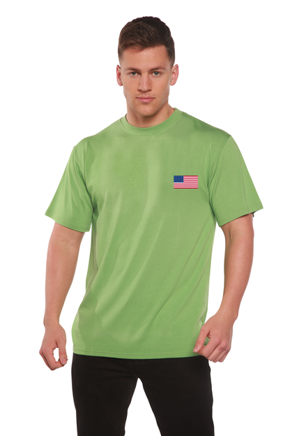 American Flag men's bamboo graphic T-shirt – view 5