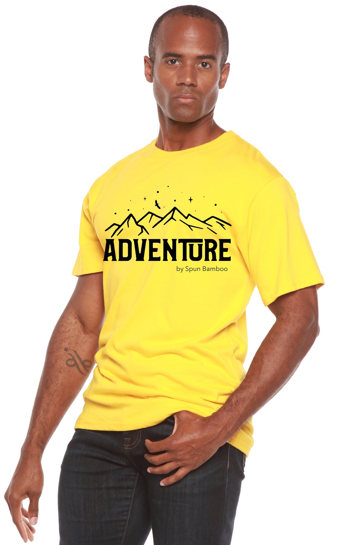 Adventure men's bamboo graphic T-shirt – view 6