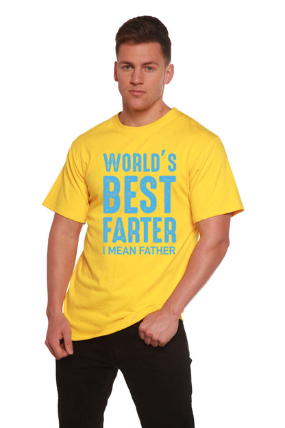 World's Best Farter men's bamboo graphic T-shirt – view 7