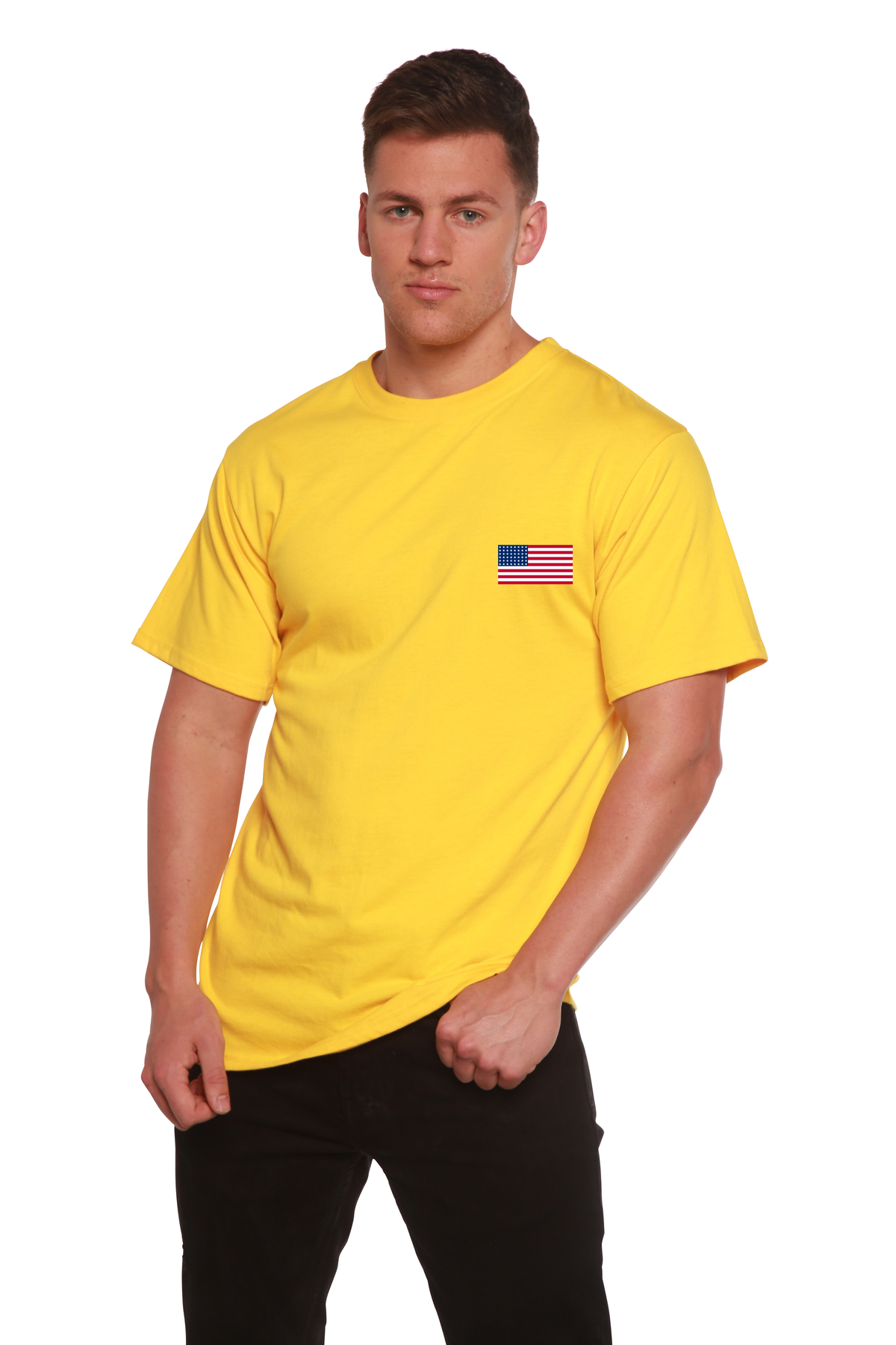 American Flag men's bamboo graphic T-shirt – view 6