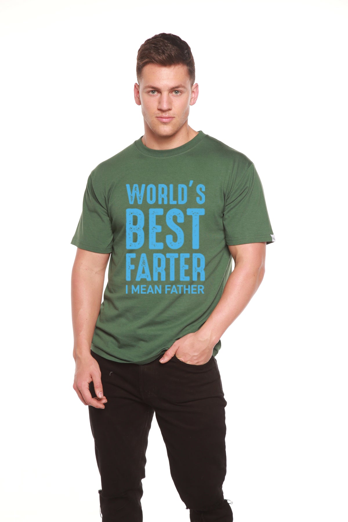 World's Best Farter men's bamboo graphic T-shirt – view 10