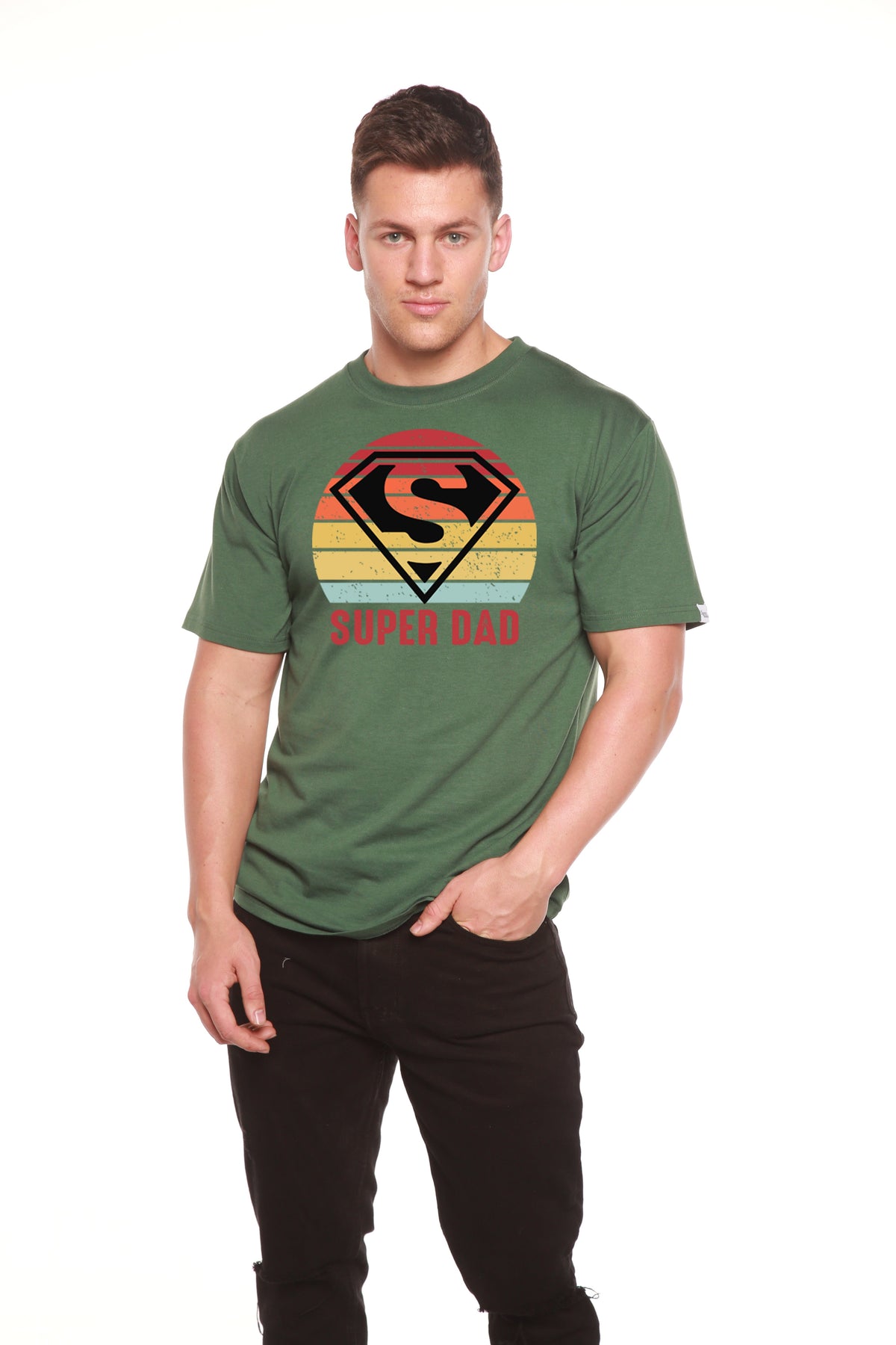 Super Dad men's bamboo graphic T-shirt – view 11