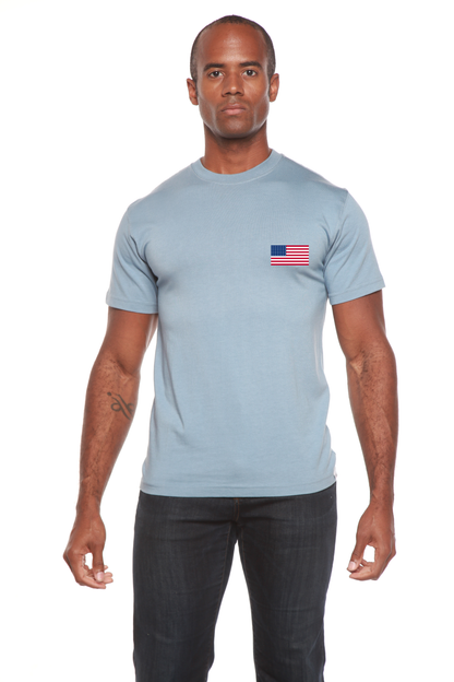 American Flag men's bamboo graphic T-shirt – view 12