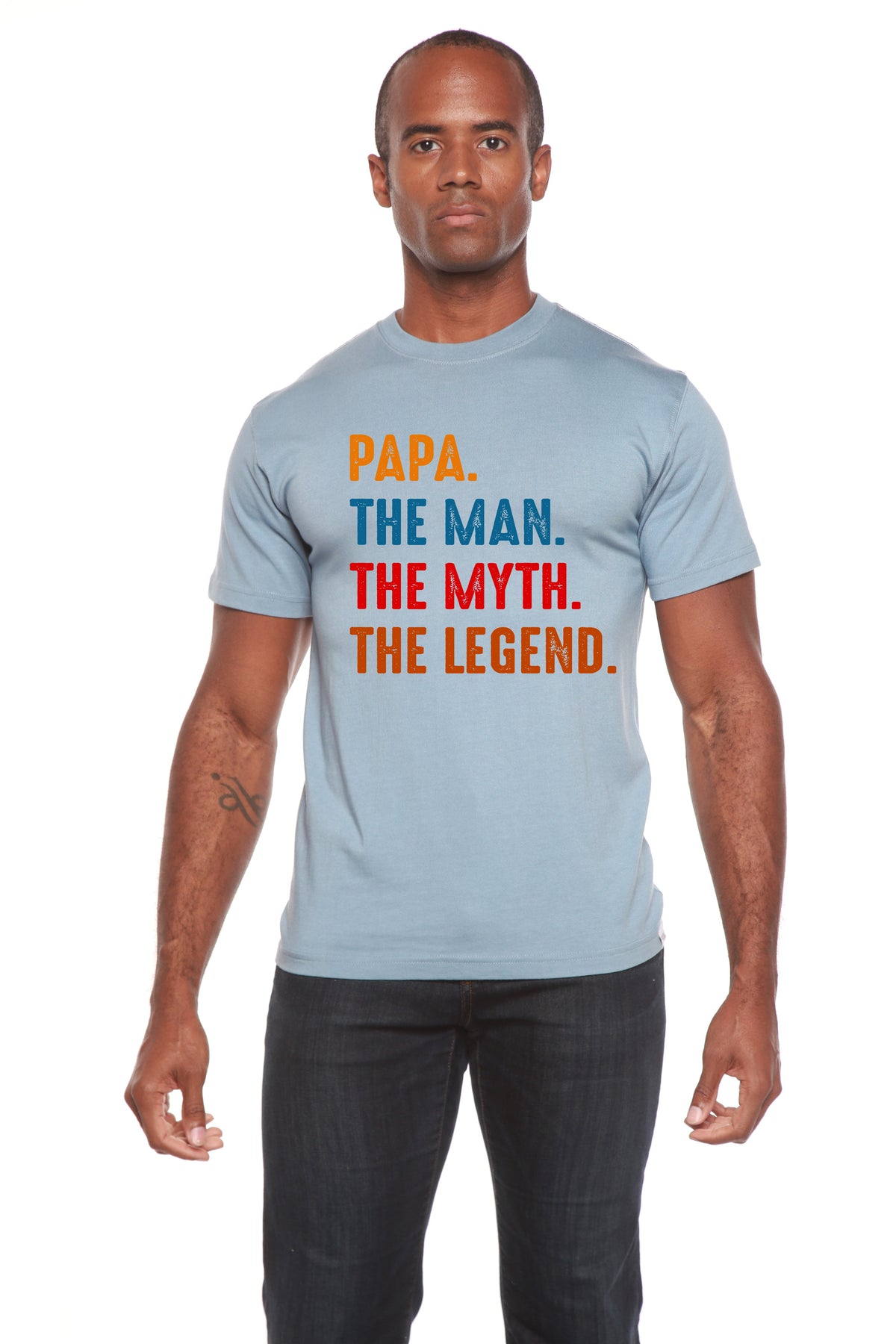 Papa, the Man, the Myth, the Legend men's bamboo graphic T-shirt – view 12