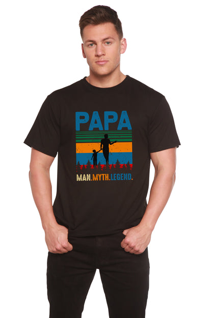 Papa Man, Myth, Legend men's bamboo graphic T-shirt – view 3