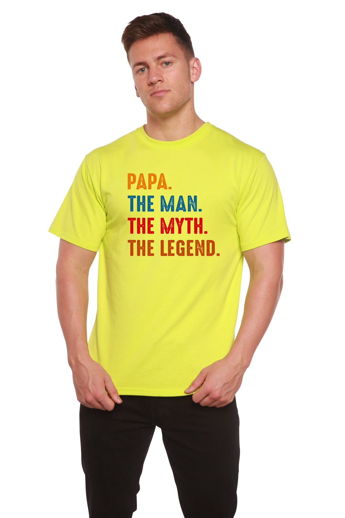 Papa, the Man, the Myth, the Legend men's bamboo graphic T-shirt – view 8