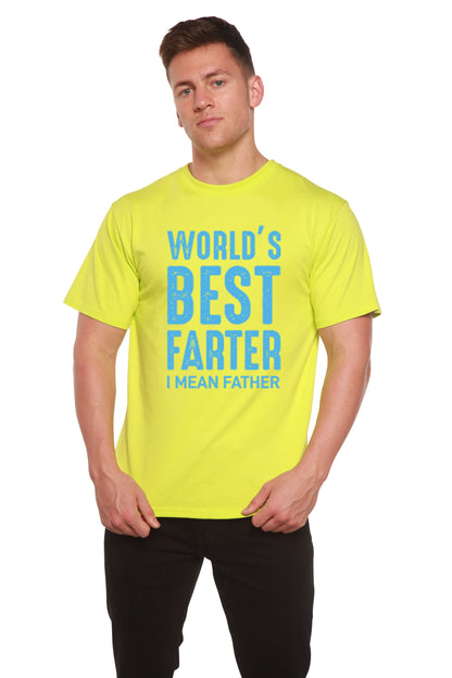 World's Best Farter men's bamboo graphic T-shirt – view 8