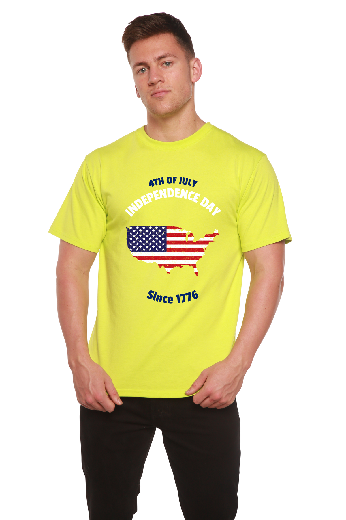 Spun Bamboo men's 4th of July bamboo graphic T-shirt, view 6