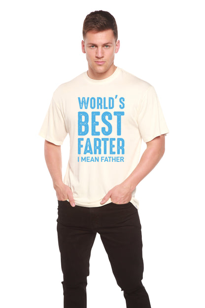 World's Best Farter men's bamboo graphic T-shirt – view 3