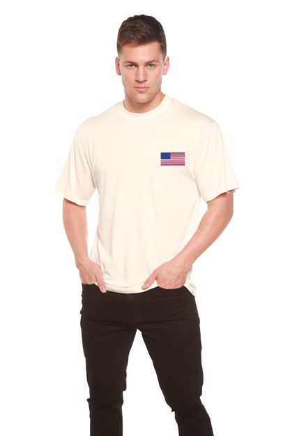 American Flag men's short sleeve graphic T-shirt in bamboo viscose and organic cotton