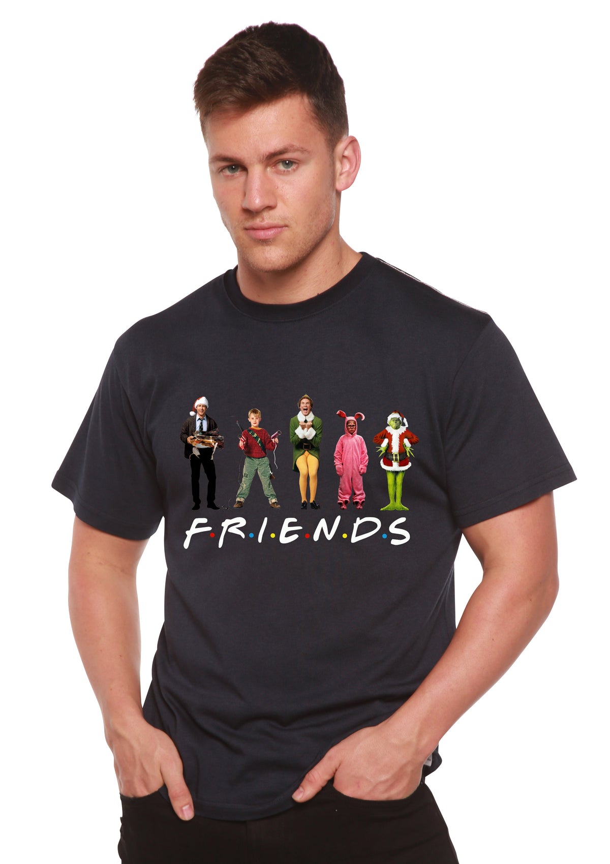 Funny Christmas Movies men's bamboo T-shirt – view 6