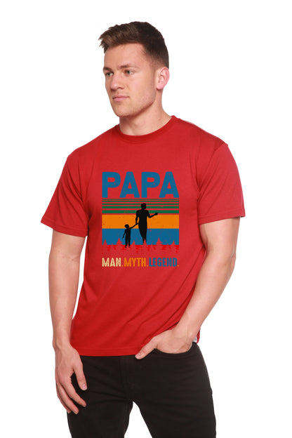 Papa Man, Myth, Legend men's bamboo graphic T-shirt – view 10