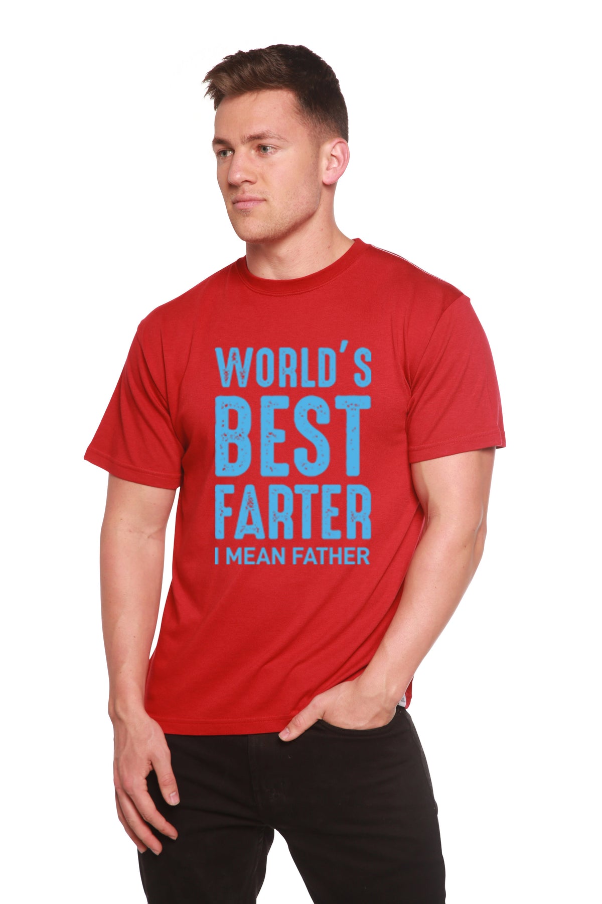 World's Best Farter men's bamboo graphic T-shirt – view 12