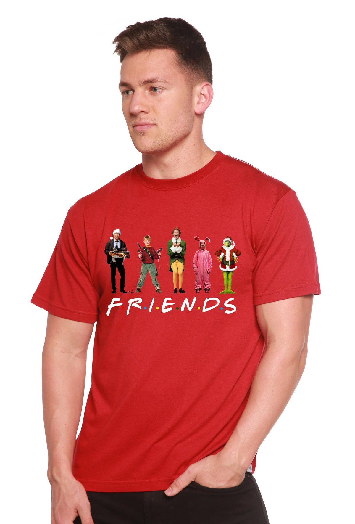 Funny Christmas Movies men's printed T-shirt in bamboo viscose