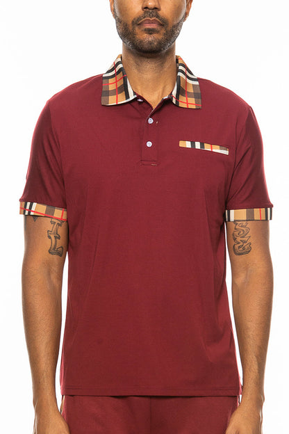 Checkered Detail Polo by Lime Milo