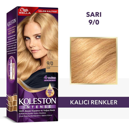 Wella Koleston Intense 9/0 Sarõ: Permanent Hair Dye for 100% Gray Coverage & Lasting Intense Color by Beauty Care Bag