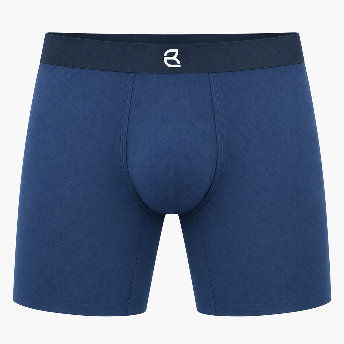 Breevar men's seamless long boxer brief in blue, detail 2