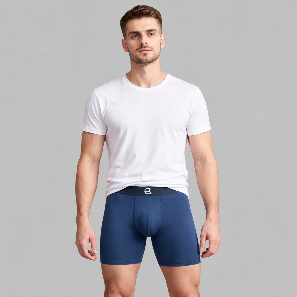 Men’s Seamless Anti-Chafe Long Boxer Brief by Breevar