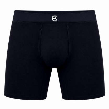 Breevar men's seamless long boxer brief in blue, detail 8