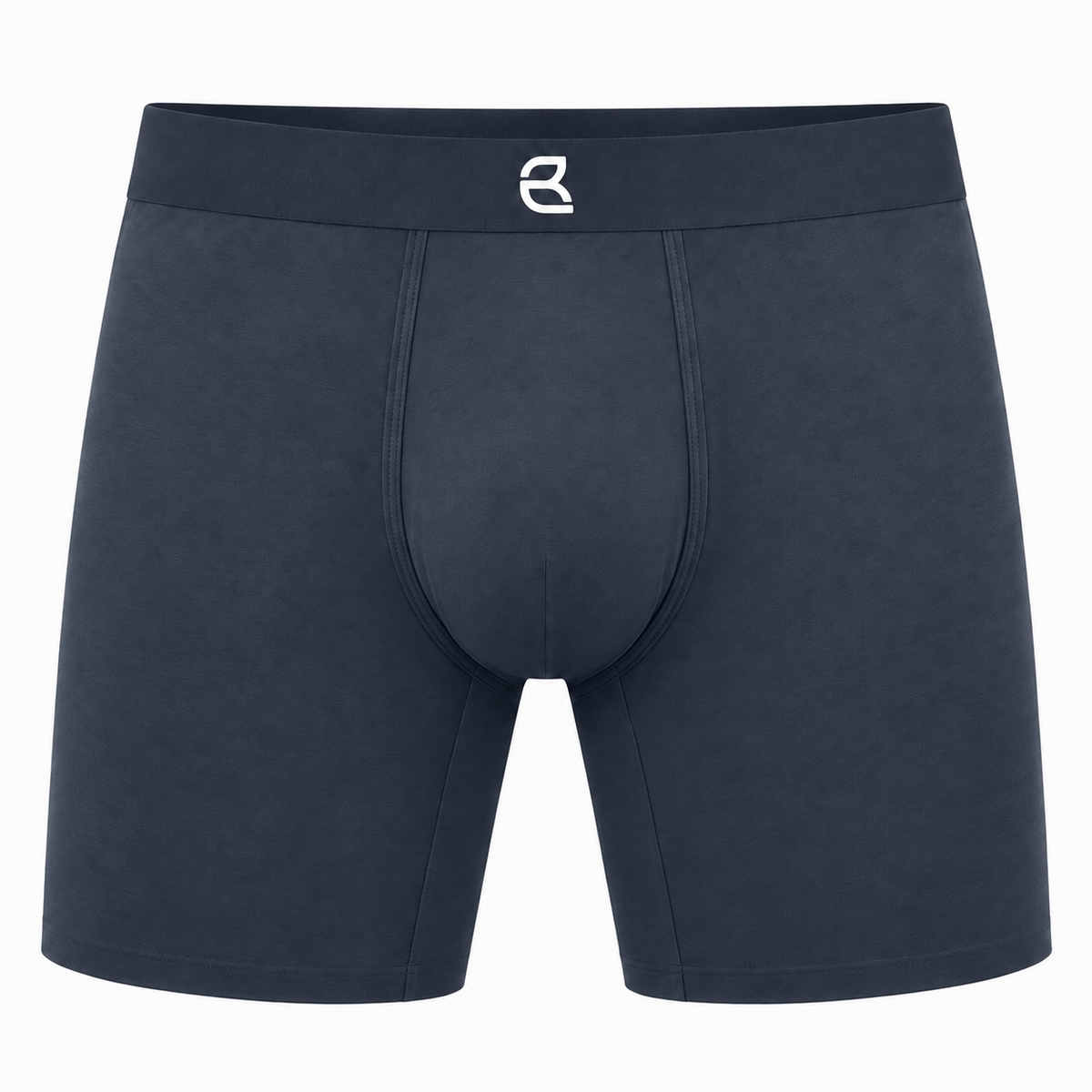 Breevar men's seamless long boxer brief in blue, detail 9