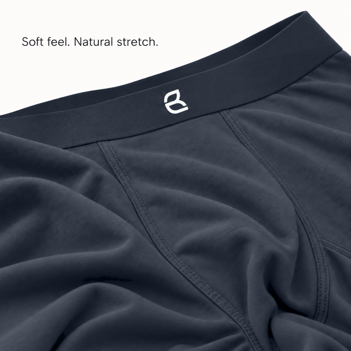 Breevar men's seamless long boxer brief in gray, detail 7