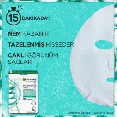 Garnier Hyaluronic Aloe Vera Hydrating Face Mask - Refreshing & Revitalizing Sheet Mask for Dry Skin, Intense Moisture & Soothing Comfort by Beauty Care Bag