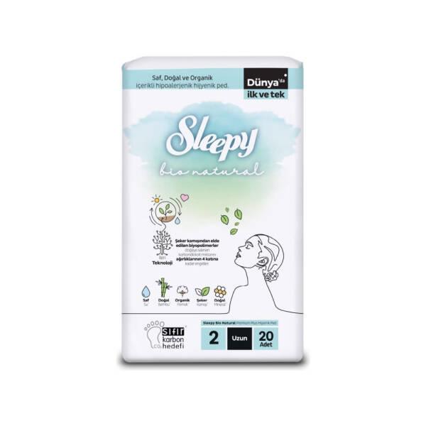 Sleepy Bio Natural Premium Plus Organic Hypoallergenic Hygiene Pads for Sensitive Skin - Natural Menstrual Protection, 20 Count by Beauty Care Bag