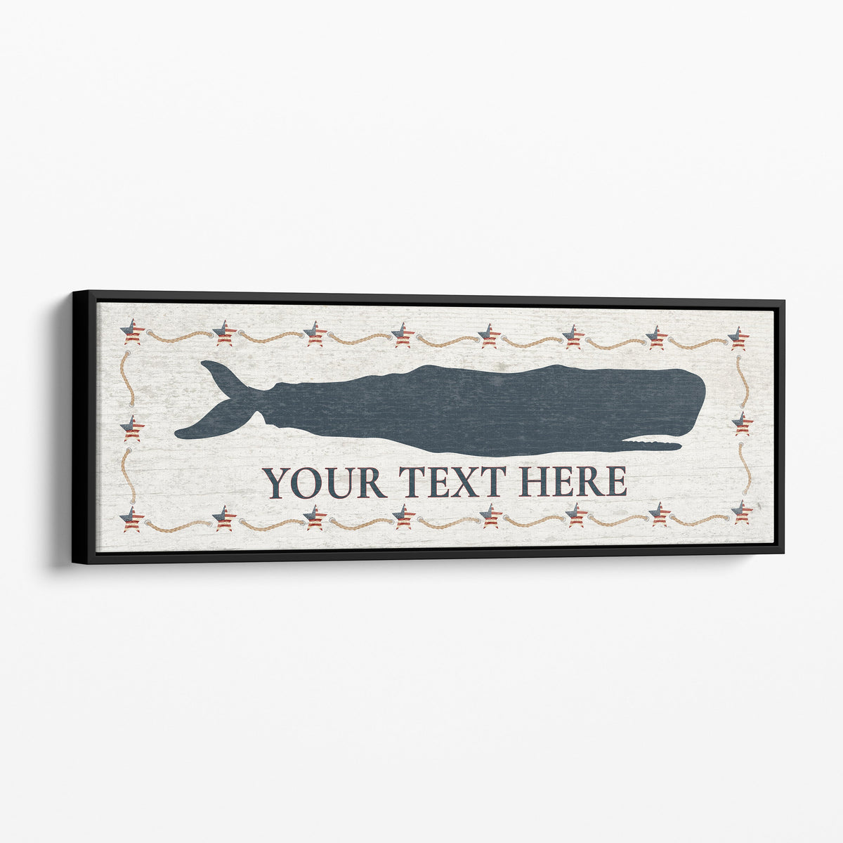 Personalized Framed Whale Canvas Sign by Off The Square Designs